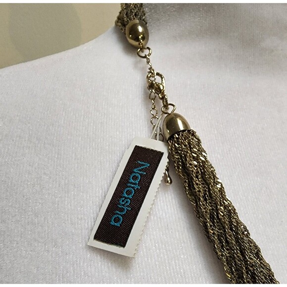 Gorgeous Vintage 29-Strand Gold Plated Natasha Necklace - Picture 4 of 8